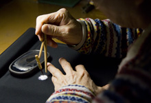 竹製のコンパス